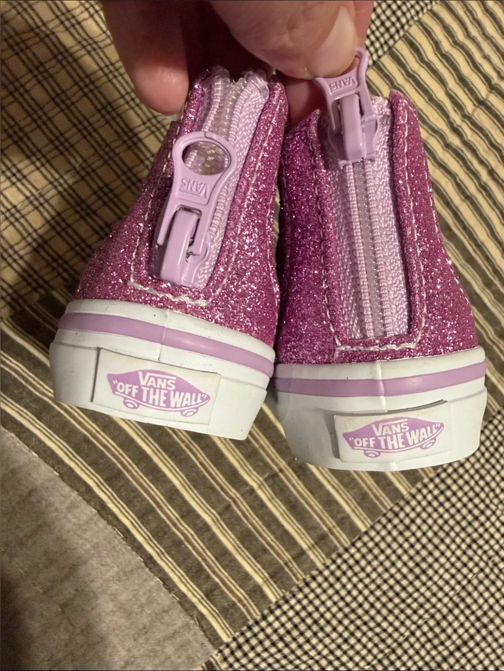 Vans Kids Glitter High-Top Sneakers in Sparkle Purple